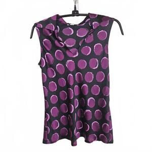 Bar III Sleeveless Polka Dot Top XXS